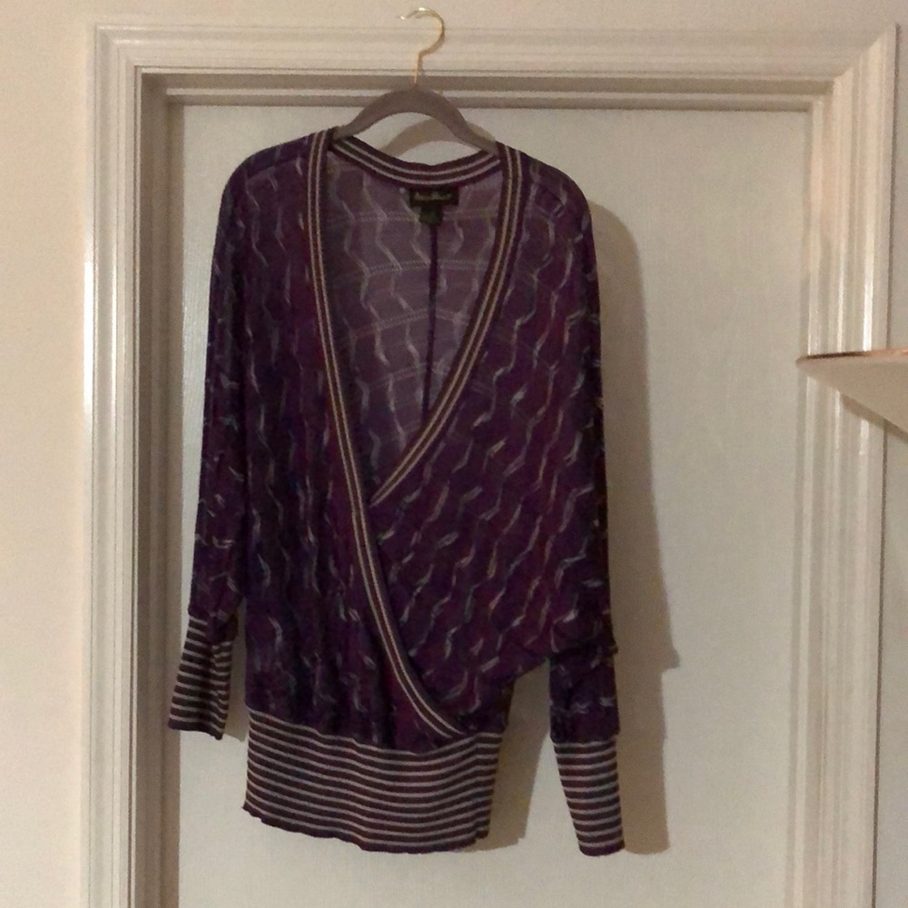 Purple Women's Mesh Top